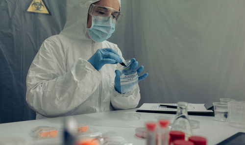 Female doctor working in hospital