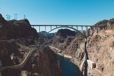 Panoramic view of bridge over river