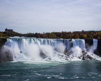 View of waterfall against sky