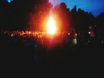 People enjoying at night