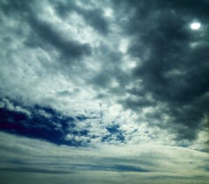 Low angle view of cloudy sky