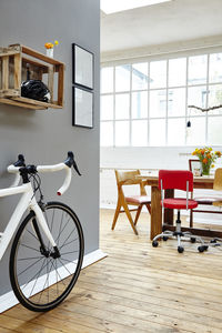 Bicycle on window