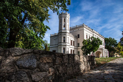 Low angle view of historic building against sky