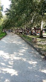 Group of people on road in park