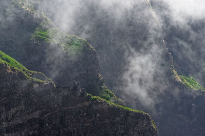 Scenic view of mountain in a clouds