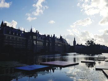 Panoramic view of river against sky