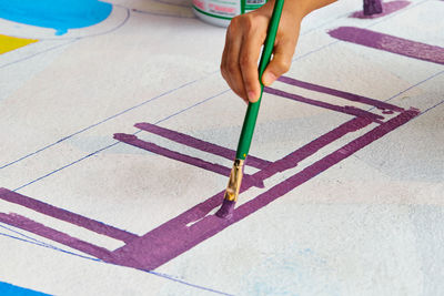 Low section of woman on floor