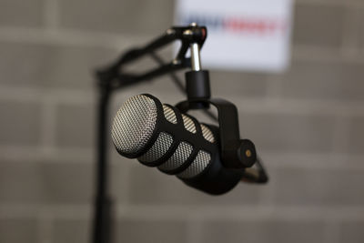 Close-up of microphone