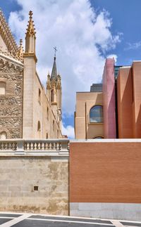 Low angle view of buildings against sky