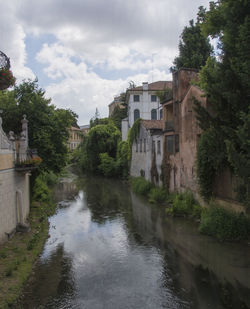 River passing through houses