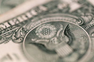 Close-up of navigational compass