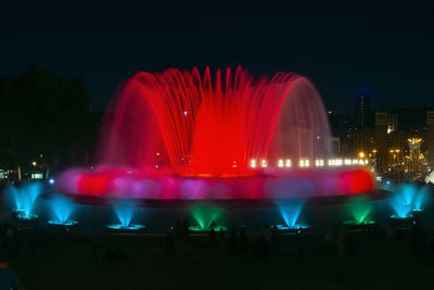 Illuminated city at night