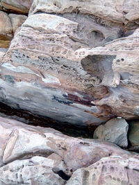 Low angle view of rock formation