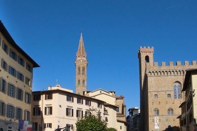 Low angle view of buildings in city