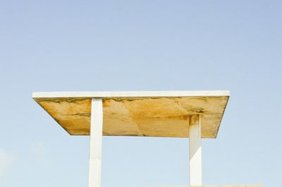 Low angle view of built structure against clear sky