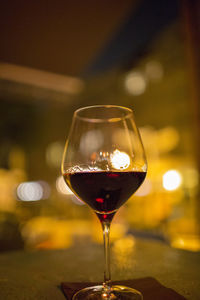 Glass of red wine