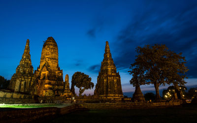 View of temple with building in background