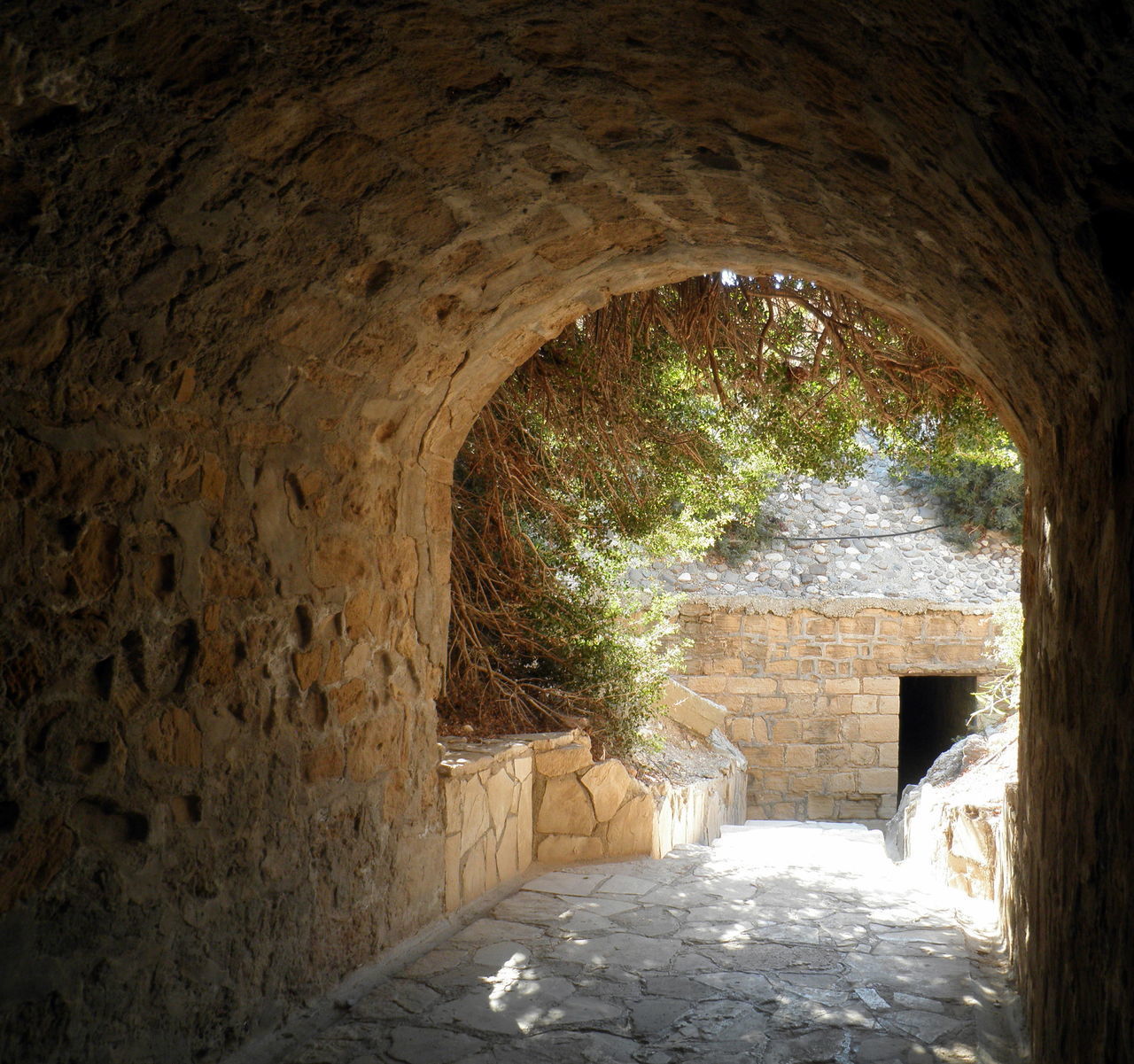 TUNNEL SEEN THROUGH ARCHWAY