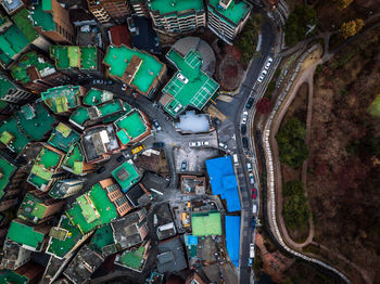 Aerial view of buildings in city