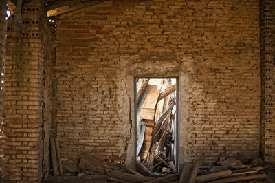 Interior of abandoned building