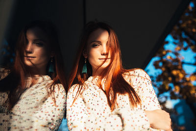 Portrait of beautiful young woman