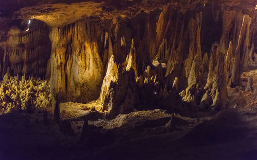 Rock formations in cave