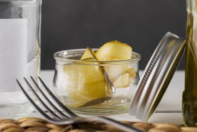 Close-up of food on table