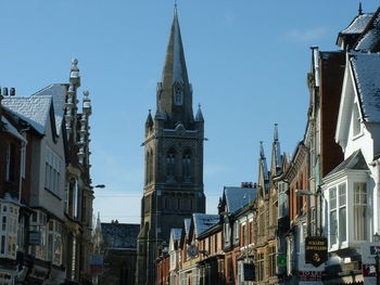 Low angle view of church against sky