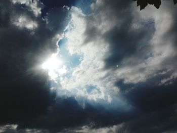 Low angle view of cloudy sky