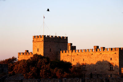 View of fort against clear sky