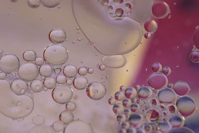 Close-up of bubbles in water