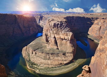 Panoramic view of rock formations