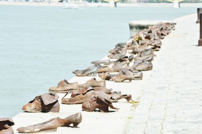 View of stones on beach