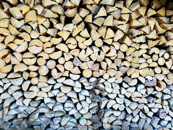 Full frame shot of logs