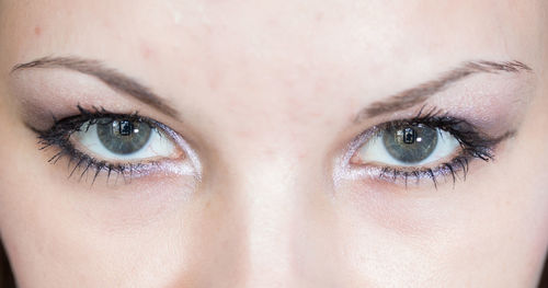 Close-up portrait of woman eye