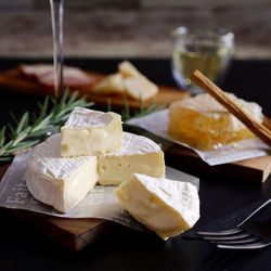 Close-up of food on table