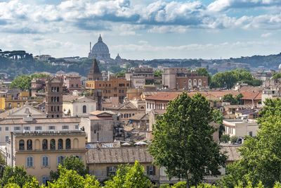 High angle view of vatican city and st. peter's basilica