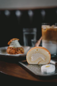 Close-up of food on table