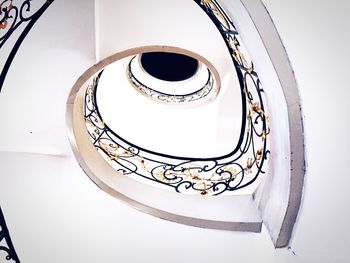 Low angle view of spiral staircase