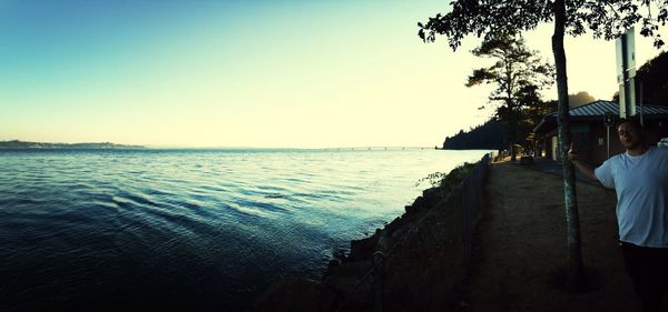 Scenic view of sea against sky