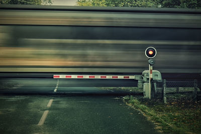 Blurred motion of train