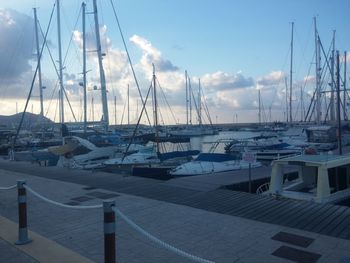 Boats in harbor