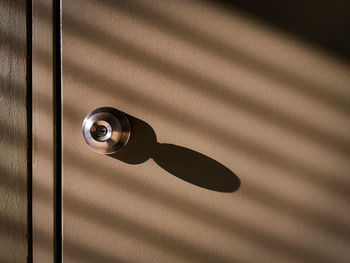 Close-up of electric light on table