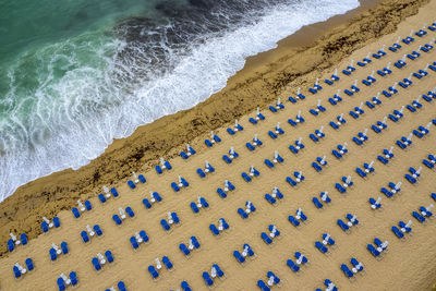 High angle view of beach