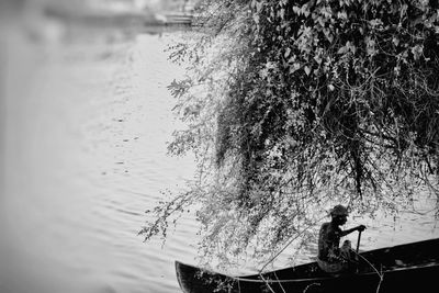 High angle view of a lake