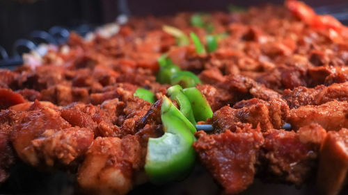 Close-up of food served in plate