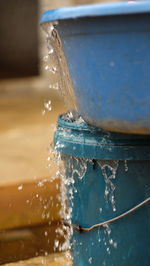 Close-up of water falling from fountain
