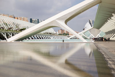 View of bridge against cloudy sky