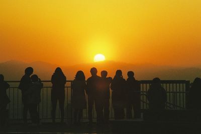 Scenic view of sunset over sea