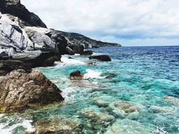 Scenic view of sea against sky